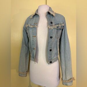 Free Jeans French Brand Vintage Distressed Denim Jacket